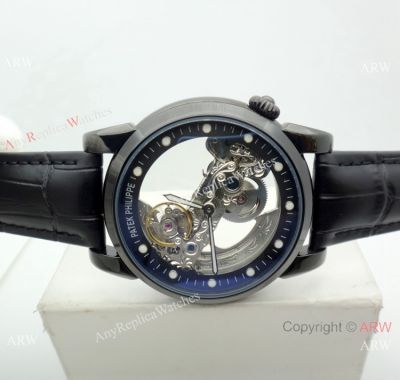 Solid Black Patek Philippe Hollow Watches - High Quality Replica